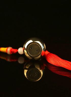 铜聚德 纯全黄铜葫芦挂件手把件办公室家居客厅玄关汽车吉祥挂饰