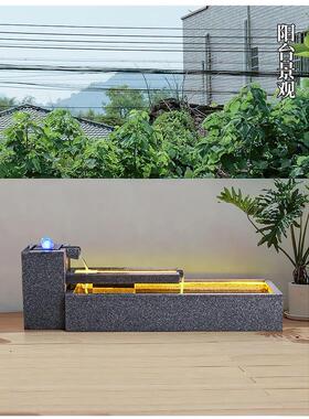 工厂定制天然石材阳台鱼塘庭院景观室外循环水特色室内喷泉流水装