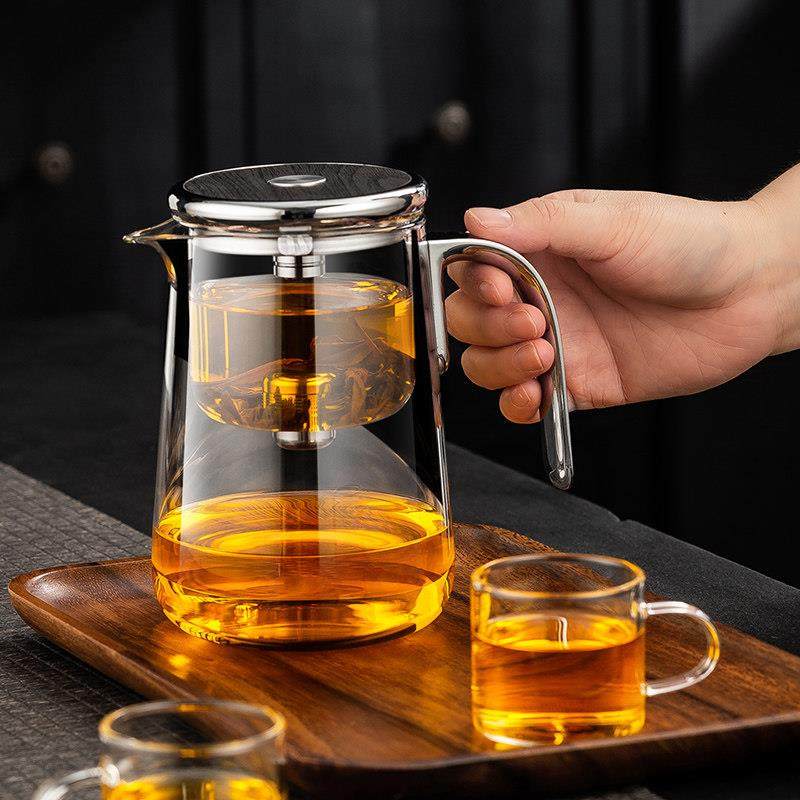 2025新款玻璃飘逸杯茶水分离按压魔术杯 办公室懒人泡茶器聪明壶,淘宝优惠券,粉丝福利购,淘宝优惠卷