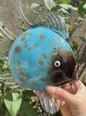 琉璃玻璃亲嘴鱼摆件 手工打造 多色可选 北欧风格 家居装饰