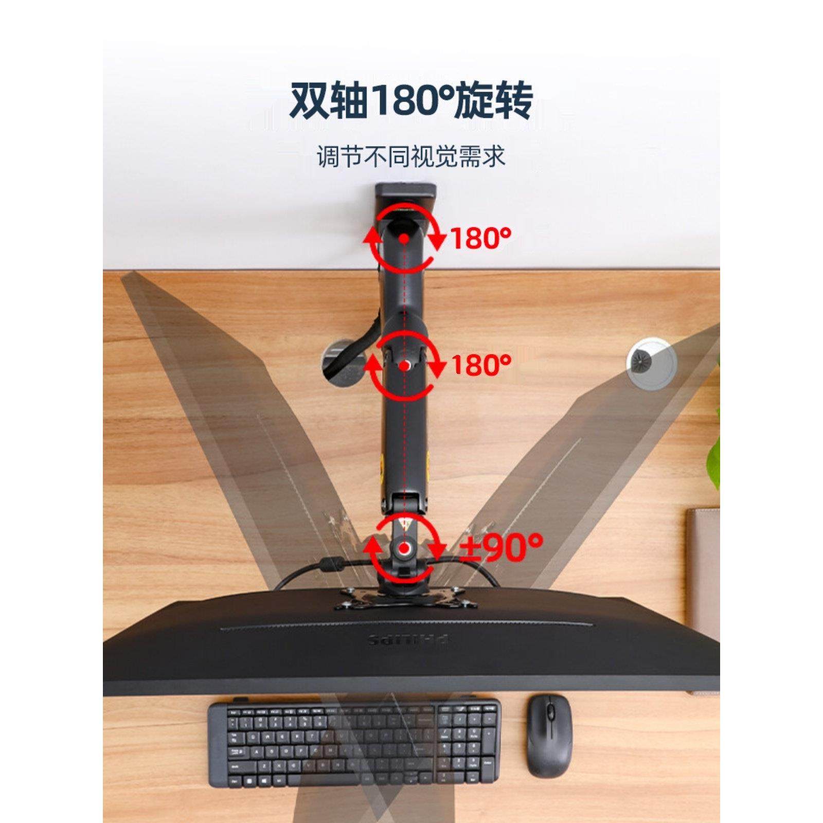 NB F150显示器壁挂支架电脑挂墙挂架旋转伸缩工控设备机械臂F120,淘宝优惠券,粉丝福利购,淘宝优惠卷