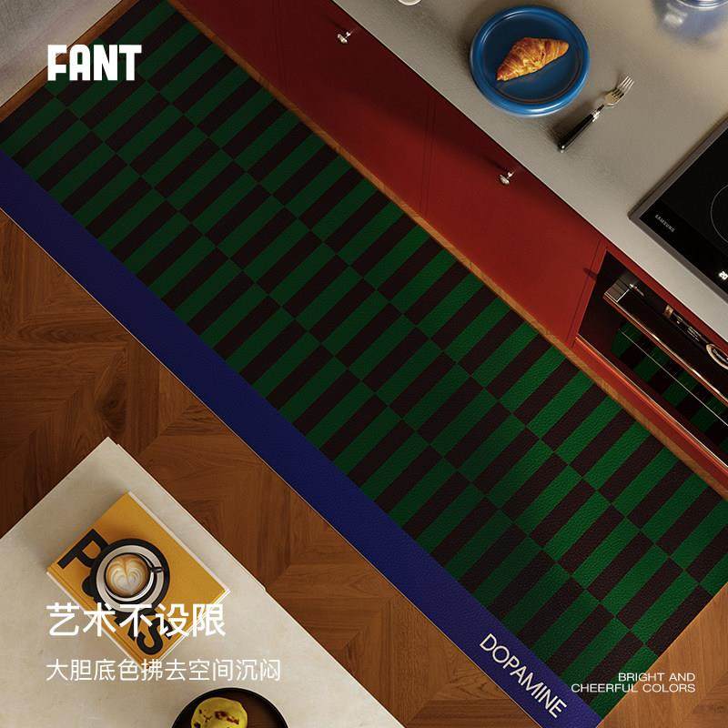午后柏林厨房专用地垫中古风防水防油防滑可擦免洗可裁剪I形脚垫,淘宝优惠券,粉丝福利购,淘宝优惠卷