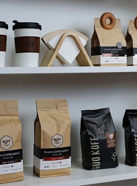 样板间厨房法式意式美式咖啡豆主题摆件摄影道具组合吧台软装饰品