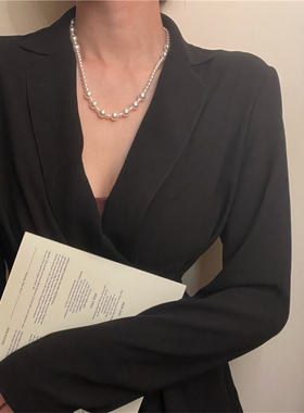 安小柏推荐 优质人工珍珠 法式优雅珍珠长项链毛衣链女晚宴气质
