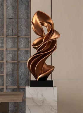 现代抽象雕塑摆件工艺品别墅楼梯酒店大堂走廊过道落地艺术装饰品