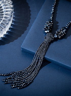 流苏装饰项链毛衣链2021年新款潮长款女秋冬百搭毛衣挂件配饰吊坠