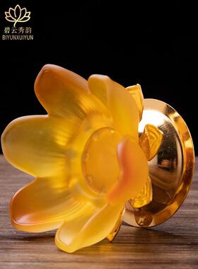 碧云秀云佛前釉佛套装香炉供水杯供养盘花瓶荷花灯套装拜佛套装