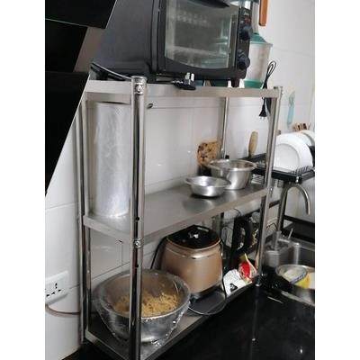 Storage rack stainless steel pot rack living room bathroom storage rack floor-standing kitchenware rack small rack