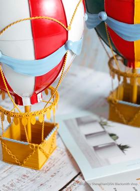 新款婚庆道具铁艺儿童房装饰吊饰热气球公仔摆件家居装饰品女礼物