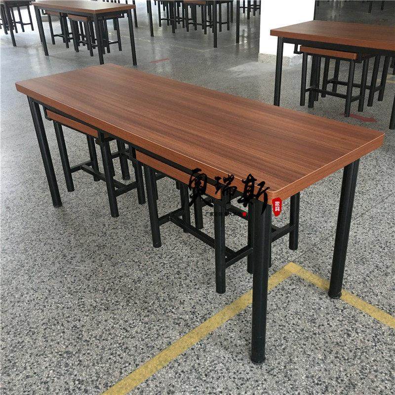 食堂桌椅组合4人6人餐桌挂凳饭厅饭店用工厂工人企业员工学校桌椅,淘宝优惠券,粉丝福利购,淘宝优惠卷
