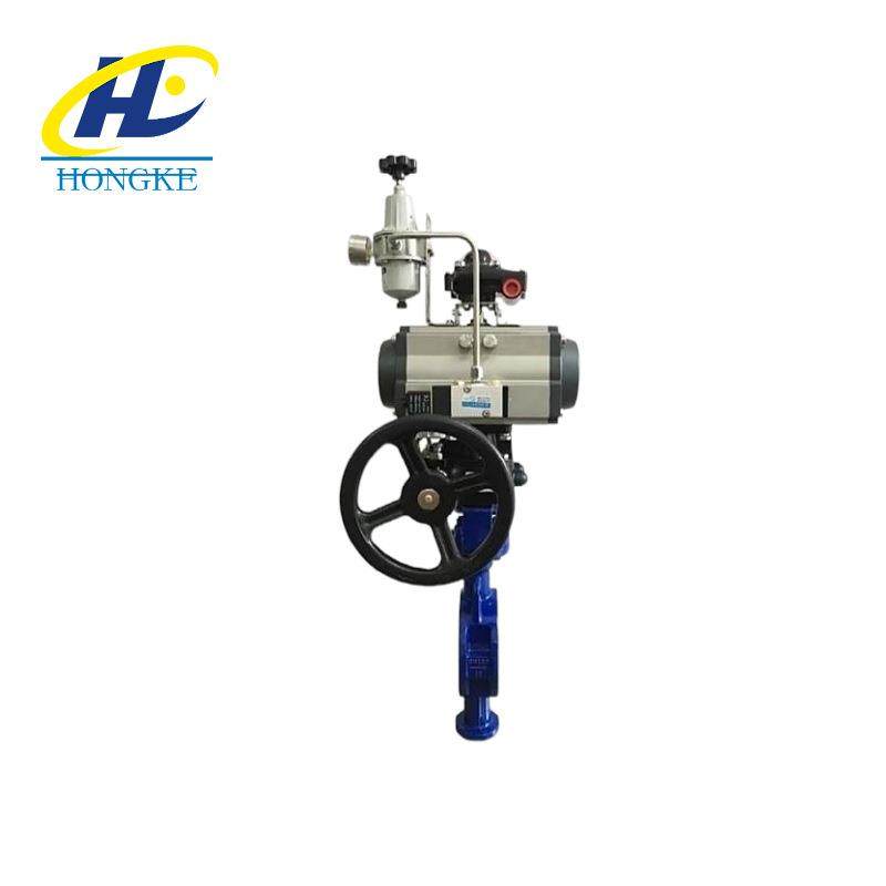 D673H-16C气动硬密封对夹蝶阀铸钢碳钢三偏心配手动机构气动蝶阀,淘宝优惠券,粉丝福利购,淘宝优惠卷