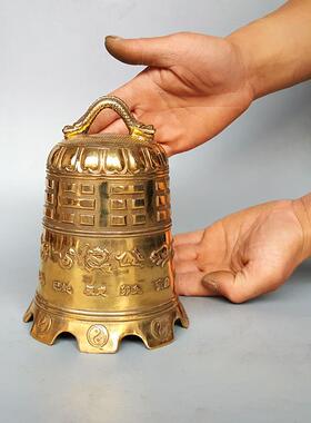 铜钟 铜八卦八宝钟挂件 覆古十二生肖钟 八仙法器铜铃铛 铜风铃