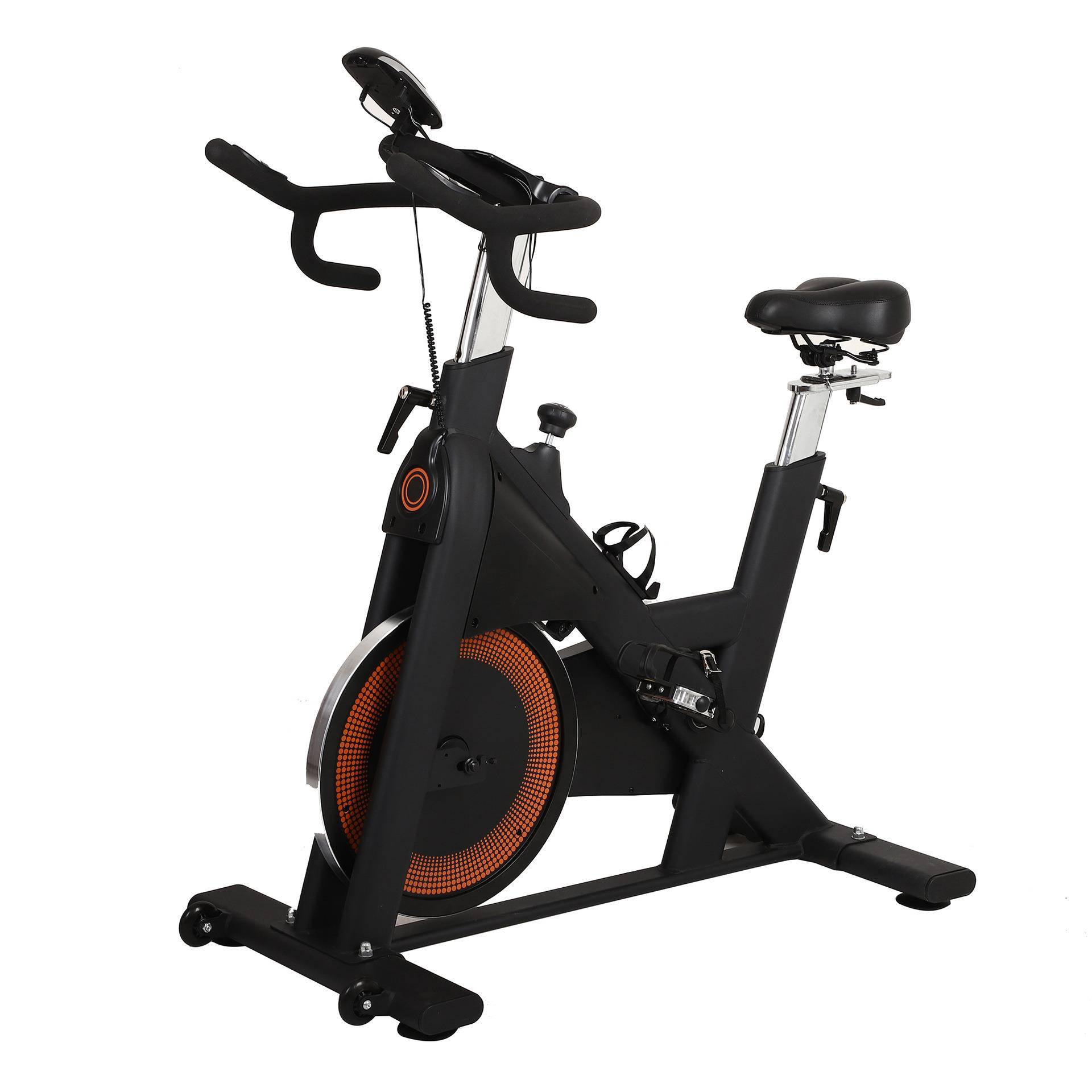 Cross-border home-use spinning bicycle with heart rate, mobile phone holder, water bottle, exercise bike, safe and silent bicycle
