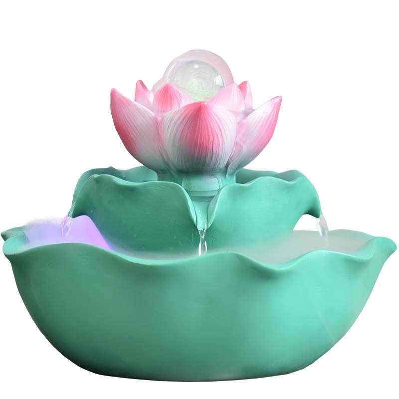 风水轮招财球荷花假山流水器喷泉室内盆景客厅桌面景观小摆件,淘宝优惠券,粉丝福利购,淘宝优惠卷