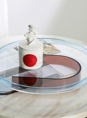 北欧托盘亚克力水杯子茶q具香薰收纳茶几浴室卫生间洗手台洗漱置