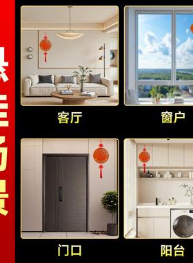 麒麟山海镇挂件正宗桃木山海镇开过的大门牌匾窗户室外摆件八卦镜