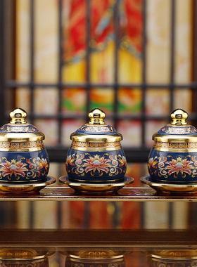 铜珐琅佛具用品大全供具供佛家用佛前供水杯花瓶供盘香炉观音供灯