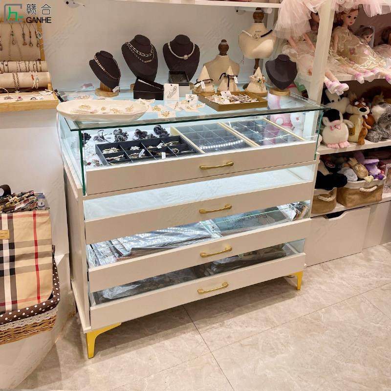 珠宝展示柜玉器陈列柜服装首饰饰品玻璃柜台现代轻奢实木高端收纳,淘宝优惠券,粉丝福利购,淘宝优惠卷