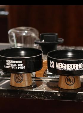 潮牌实木底座托盘客厅玄关小物件钥匙盘仿瓷收纳盘储物碗潮流摆件