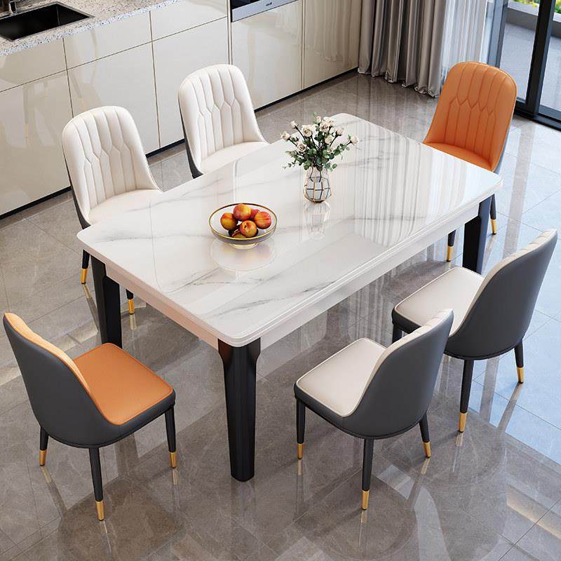 实木岩板餐桌椅组合现代简约吃饭桌子家用小户型长方形桌2024新款,淘宝优惠券,粉丝福利购,淘宝优惠卷