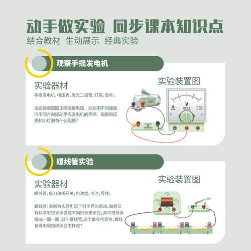 2025超帆起航F9（升级版）电磁学实验箱初中物理实验器材九年级 - 图3