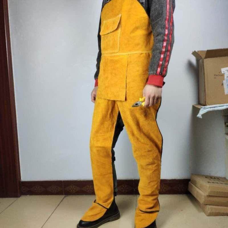 牛皮!烫围裙穿衣长袖焊工阻燃装备防护防火花防电焊反工作服隔热,淘宝优惠券,粉丝福利购,淘宝优惠卷