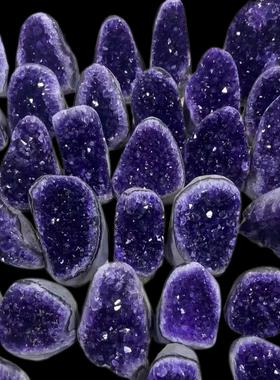 天然乌拉圭紫水晶镇原石镇屋饰品消磁净化扩散器石家风水好货