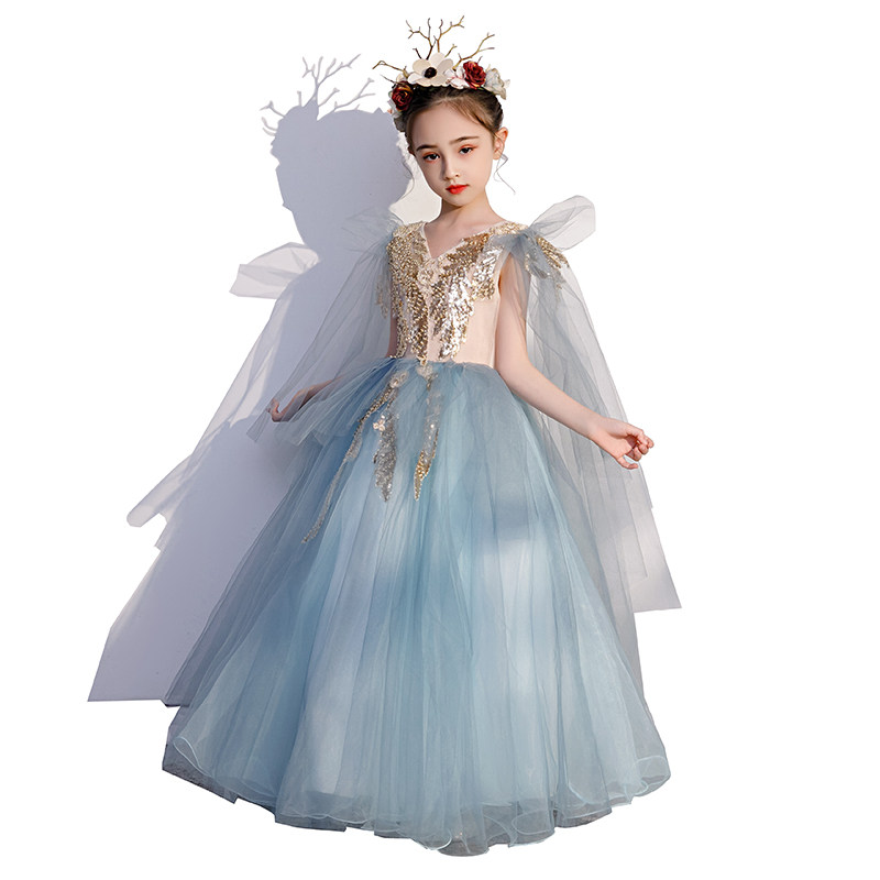 女童森系洋气公主裙小女孩婚纱裙主持人晚礼服儿童钢琴走秀演出服,淘宝优惠券,粉丝福利购,淘宝优惠卷