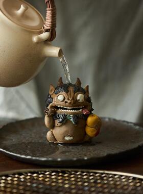 十二茶几陶瓷香烟灰盘香炉底座茶几茶道水果盘家居创意干泡表