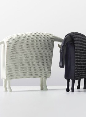 新中式创意艺术高级感马造型雕塑装饰品样板间家S居书柜电视柜摆