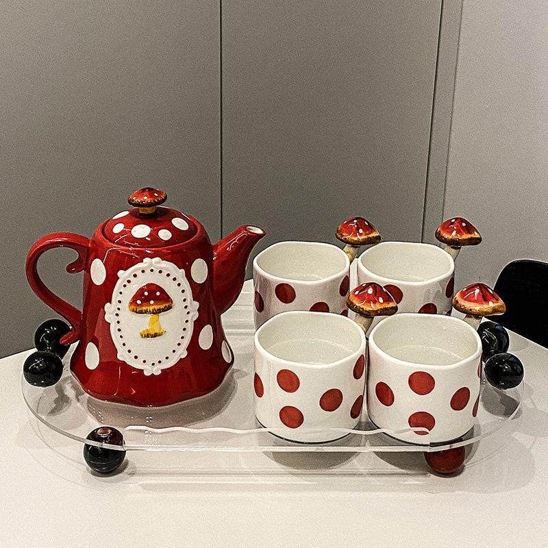 创意可爱高颜值水具套装家用待客陶瓷整套茶壶茶杯喝水杯子礼盒,淘宝优惠券,粉丝福利购,淘宝优惠卷