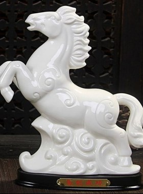 陶瓷十二生肖l招财马创意摆件摆设动物工艺礼品