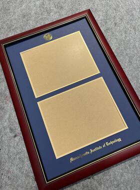 双证书装裱框实木相框letter a4毕业证框挂墙可定制任意尺寸a3框