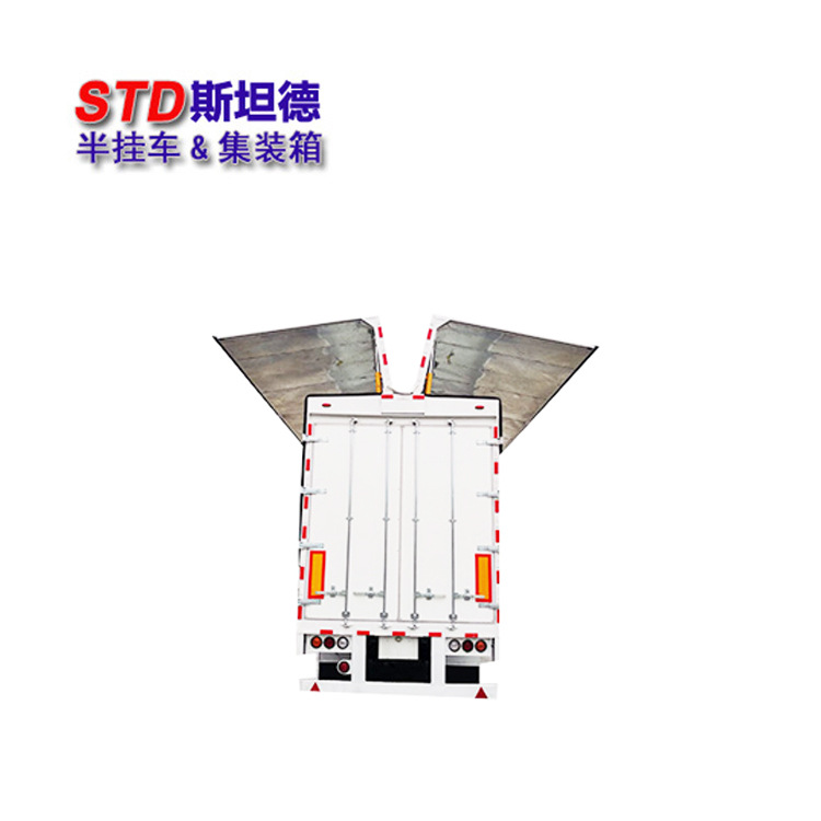 双飞翼箱式半挂车 翼展式运输半挂车 采用凯卓立牌液压系统 - 图1