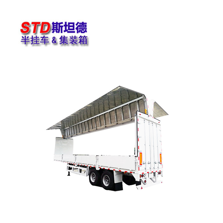 双飞翼箱式半挂车 翼展式运输半挂车 采用凯卓立牌液压系统 - 图0