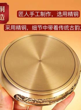 纯铜文昌塔底座香炉底座摆件底座办公室书房中式覆古底座