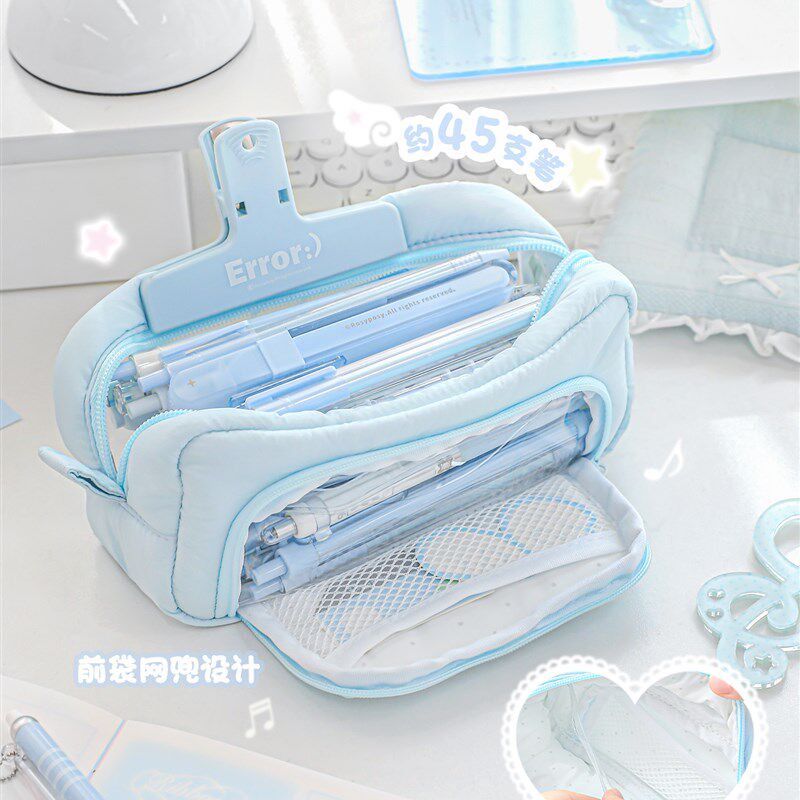 Rosy量osy柔设笔袋高颜值inDs风文约袋女孩学生简具大容P初 - 图0