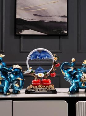 流沙画摆件大象事事如意柿子乔迁新居礼品搬家礼物客厅酒柜装饰品