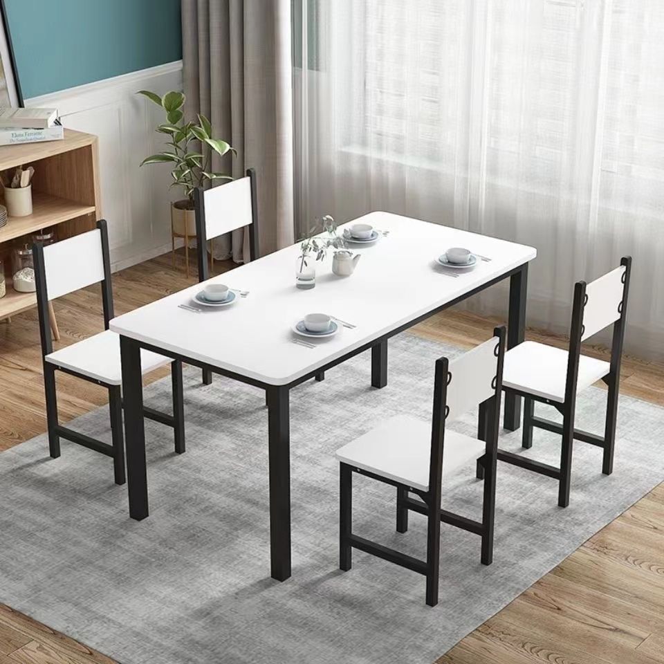 。现代小户型餐桌家用简易餐桌椅长方形快餐店餐桌椅组合简约吃饭 - 图2