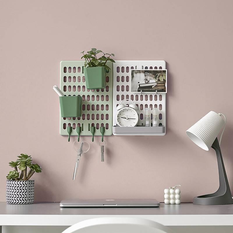 Yiwu Rongling Daily Store without punching household hole board wall dormitory kitchen bathroom wall storage rack