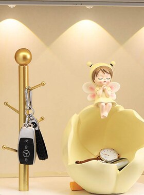 奶油风入户进门玄关钥匙收纳摆件C置物架客厅家居装饰品乔迁新居