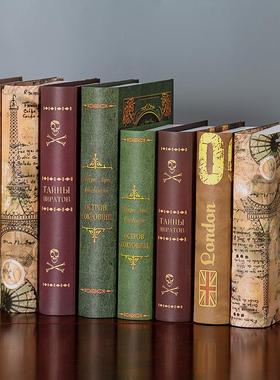 欧式覆古假书彷真书摄影拍照道具书模型书架书房装饰书本创意摆设