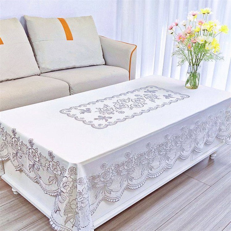 桌布防水防油防烫免洗客厅茶几垫桌垫家用塑料台W布感茶几桌布 - 图1