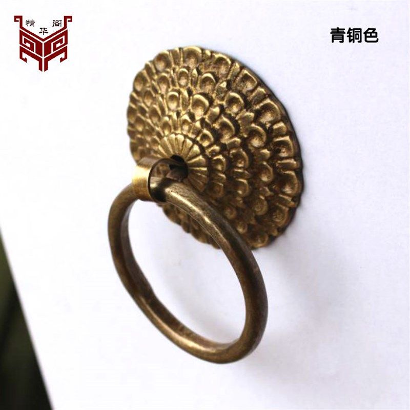 中式仿古纯铜家具抽屉柜门环铜拉手铜圆环铜环窗扇门古铜老式把手,淘宝优惠券,粉丝福利购,淘宝优惠卷