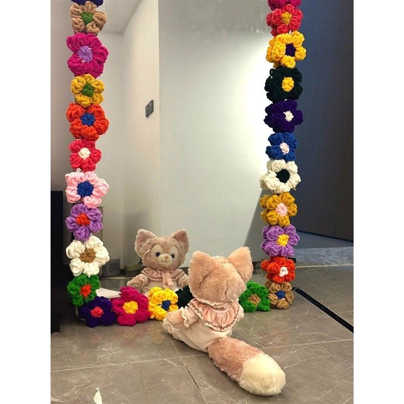 diy泡芙花镜子改造材料包边全身镜泡芙花创意手工落地镜边框装饰,淘宝优惠券,粉丝福利购,淘宝优惠卷