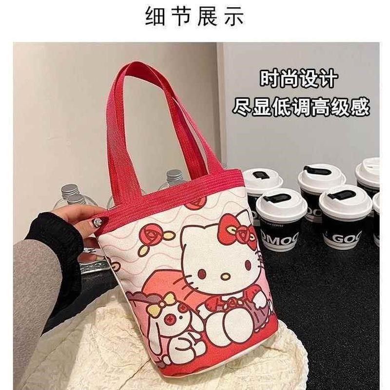 玉桂狗手提便当袋子水桶上班小拎包童趣可爱插画大耳狗涂鸦帆布包,淘宝优惠券,粉丝福利购,淘宝优惠卷