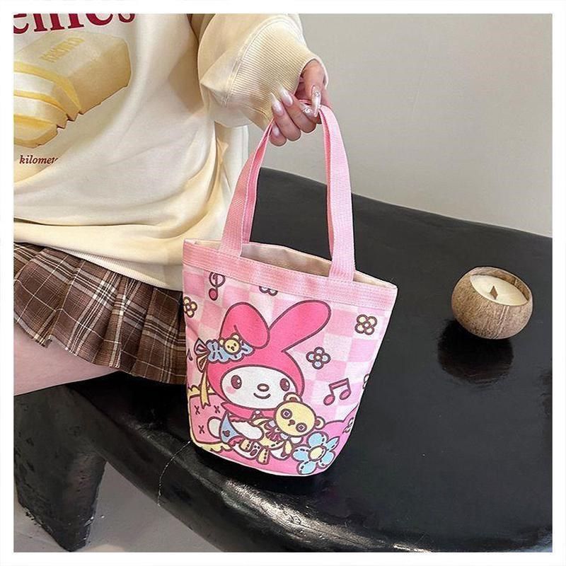 玉桂狗手提便当袋子水桶上班小拎包童趣可爱插画大耳狗涂鸦帆布包,淘宝优惠券,粉丝福利购,淘宝优惠卷