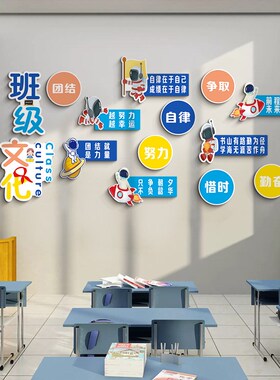 小学初中高三励志标语墙面黑板报贴画班级布置教室装饰画文化墙