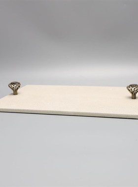 新中式复古托盘样板房售楼部卧室客厅书房餐厅电视柜软装饰品摆件