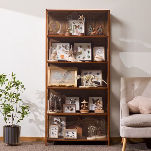 手办展示柜摆件家陈列柜家用防尘收藏储物柜收纳柜子产品置物货架 - 图1